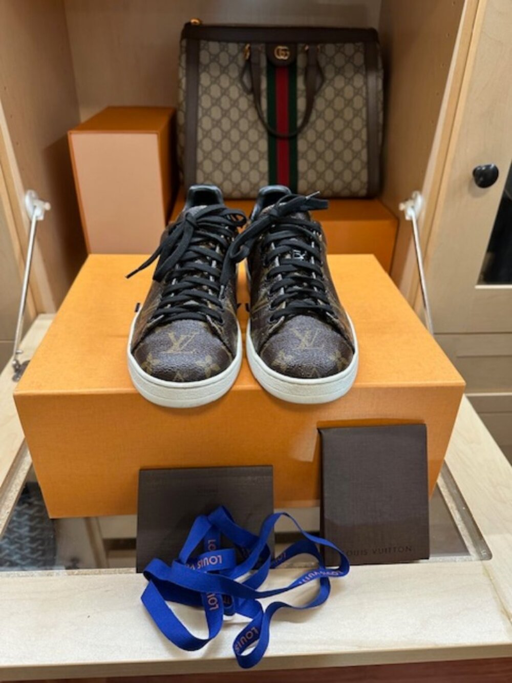 Louis Vuitton LV Brown Size 37 Monogram Sneakers